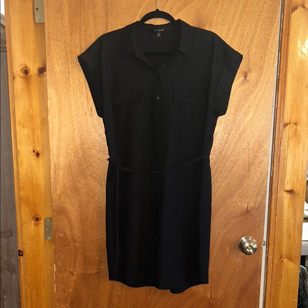 Express Black Shirt Dress